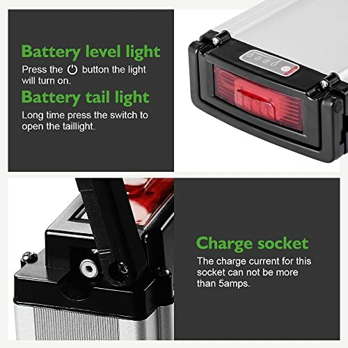 Batterij-indicatielampje en oplaadaansluiting