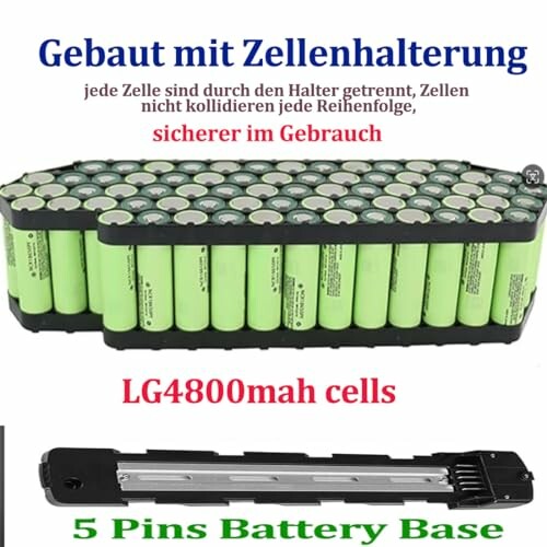 Accupack met LG-cellen en batterijbasis