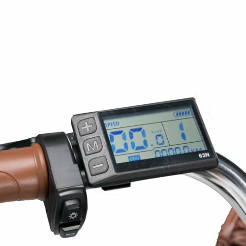 Digitale fiets snelheidsmeter op stuur