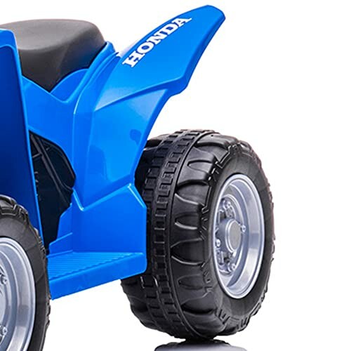 Blauw speelgoedtractorwiel met Honda-logo