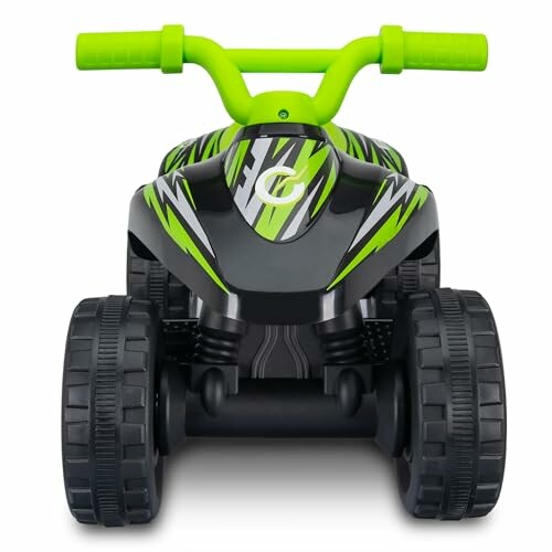 Groene en zwarte elektrische kinderquad