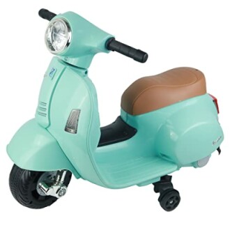 Groene kinderscooter met zijwielen