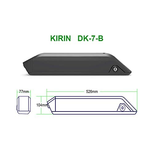 Afbeelding van KIRIN DK-7-B batterij met afmetingen