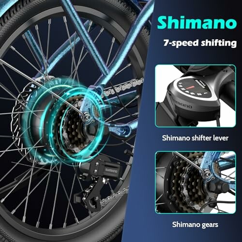 Shimano 7-speed fietsversnelling en schakelhendel